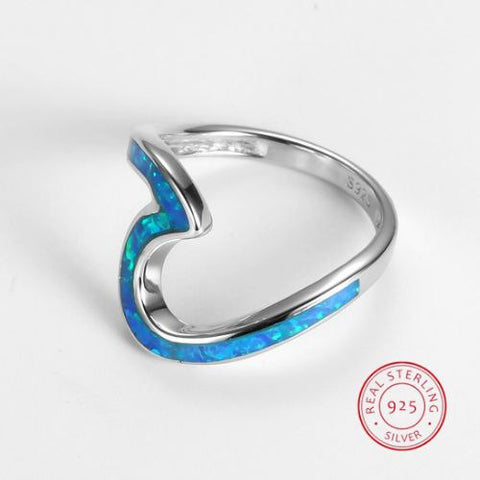 Blue  Wave Ring
