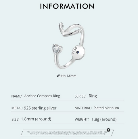 Anchor Compass Ring
