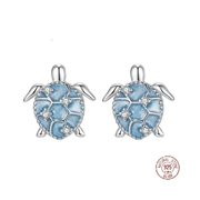 Aqua Turtle Earrings