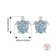 Aqua Turtle Earrings