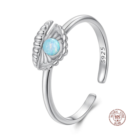 Blue Pearl Shell Ring