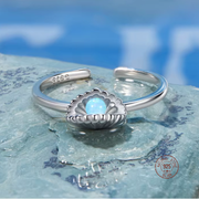 Blue Pearl Shell Ring