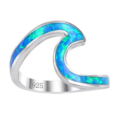 Blue  Wave Ring