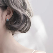 Ocean's Tail Stud Earrings - 925 Silver