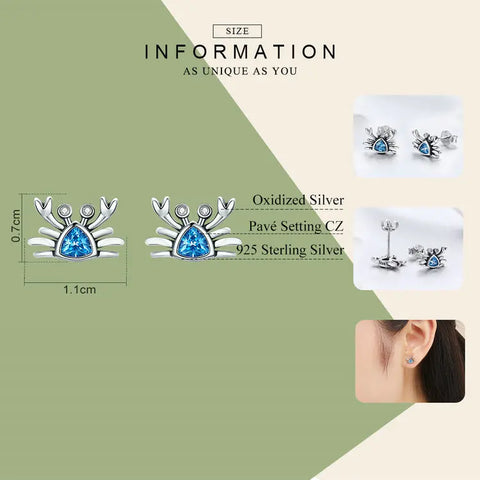 Ocean Jewel Crab Earrings