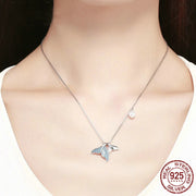 Whale Tail Trio Necklace