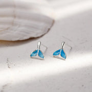 Ocean's Tail Stud Earrings - 925 Silver