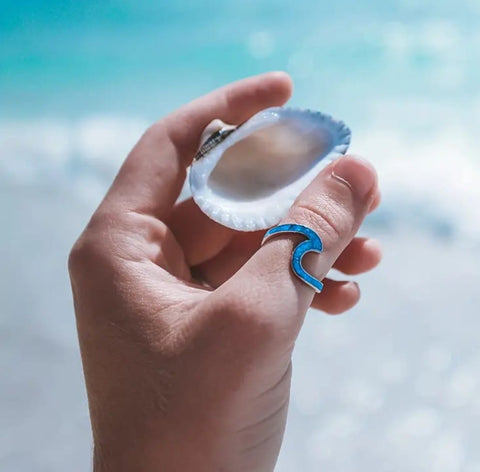 Blue  Wave Ring