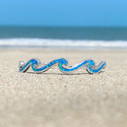 Wave Blue Opal Bangle