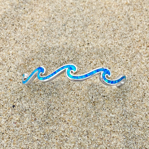 Wave Blue Opal Bangle