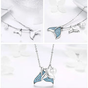 Whale Tail Trio Necklace