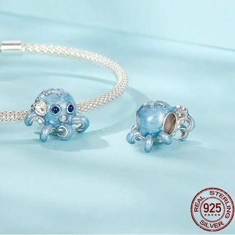 Octopus Heart Charm