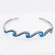 Wave Blue Opal Bangle