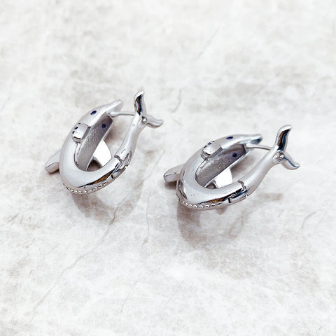 Hoop Earrings Dolphin
