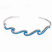 Wave Blue Opal Bangle