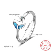 Mermaid Tail Minimalist Silver Ring