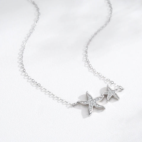 Shimmering Starfish Necklace