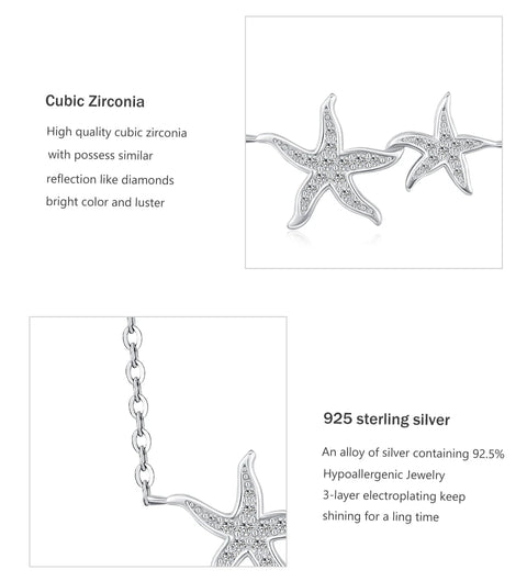 Shimmering Starfish Necklace
