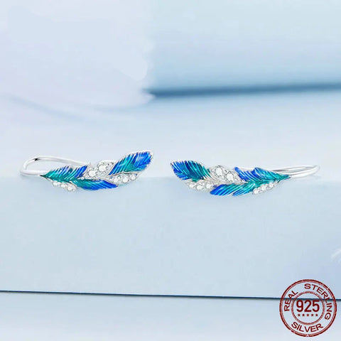 Ocean Feather Earrings