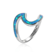 Blue  Wave Ring