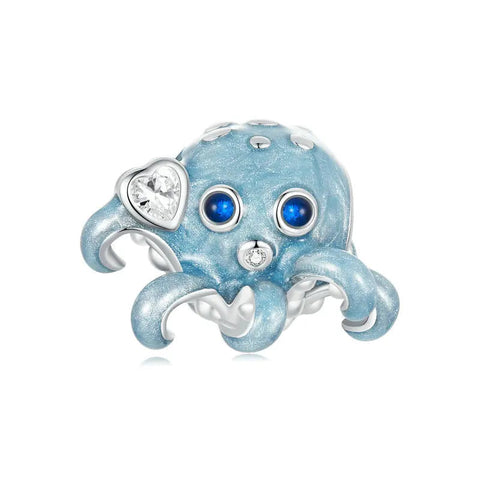 Octopus Heart Charm