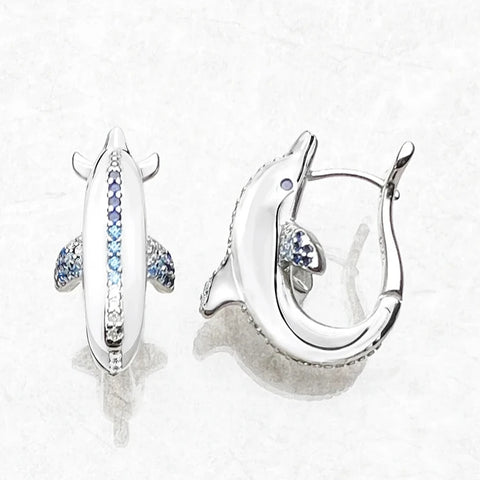 Hoop Earrings Dolphin