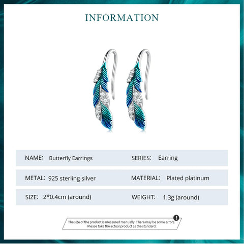Ocean Feather Earrings