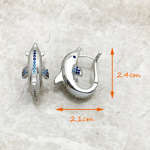 Hoop Earrings Dolphin