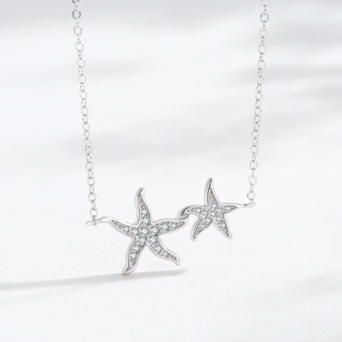 Shimmering Starfish Necklace