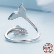 Rainbow Dolphin Ring