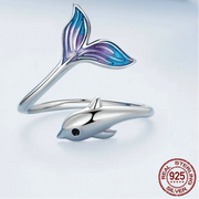 Rainbow Dolphin Ring