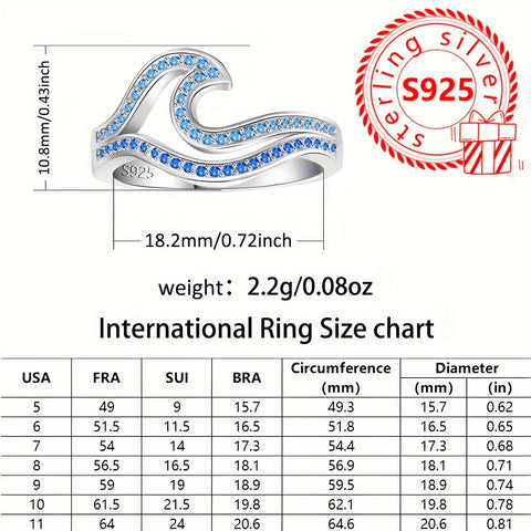 Wave Silver Ring