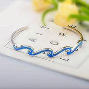 Wave Blue Opal Bangle